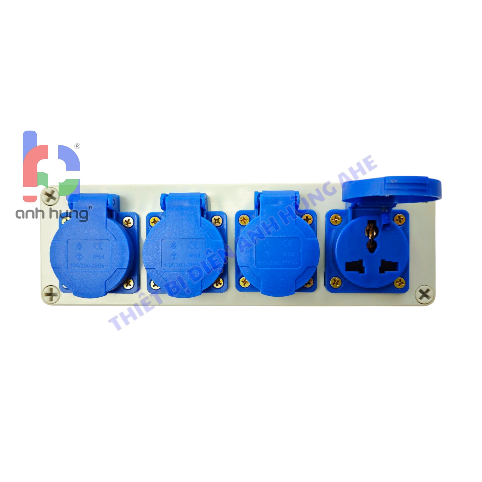 Hộp nguồn ổ cắm điện chống nước nhựa ABS 4 ổ cắm 10A-16A 250V - Hộp nguồn ngoài trời chống nước, kháng bụi chịu va đập | HN0400 - Ảnh 4