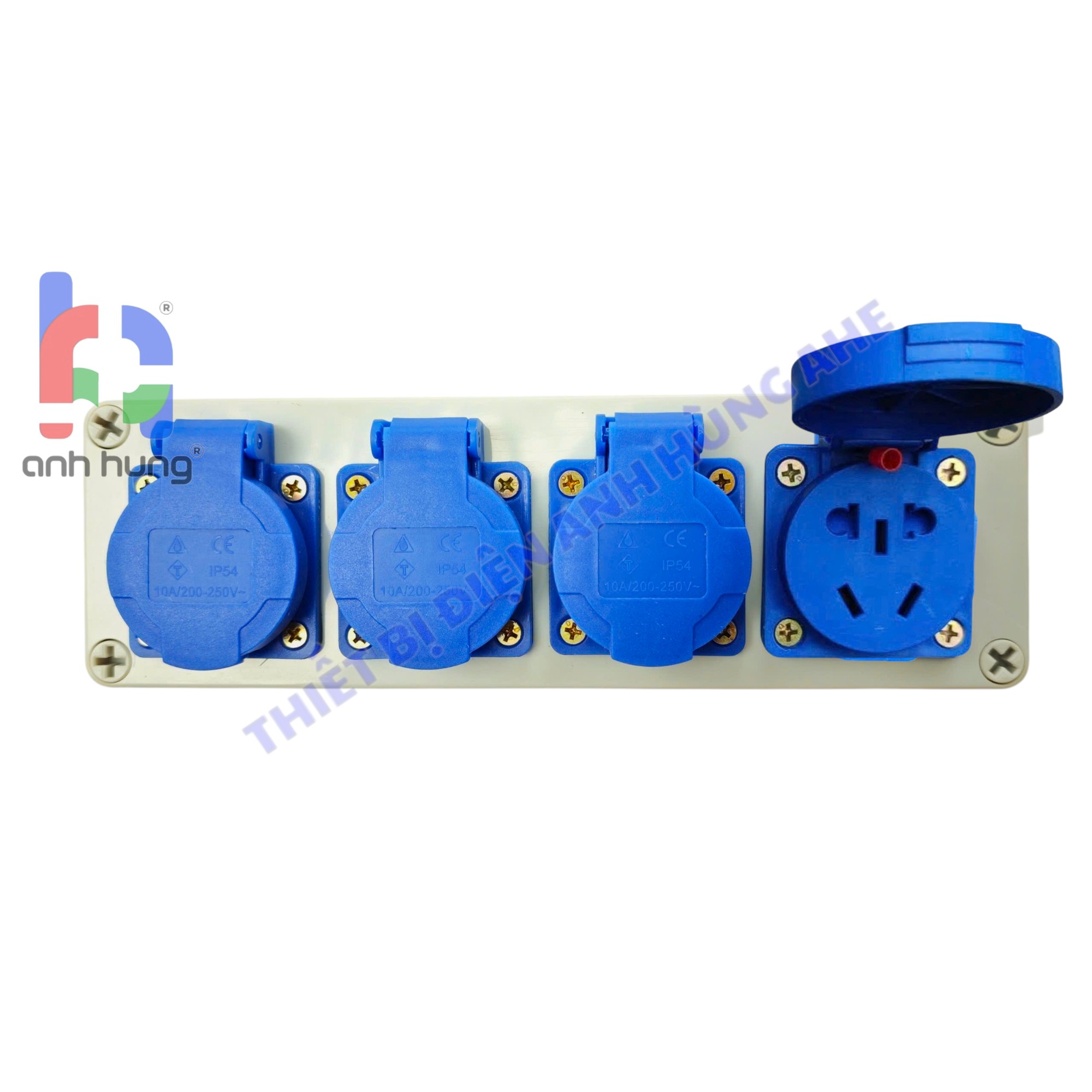 Hộp nguồn ổ cắm điện chống nước nhựa ABS 4 ổ cắm 10A-16A 250V - Hộp nguồn ngoài trời chống nước, kháng bụi chịu va đập | HN0400 - Ảnh 5
