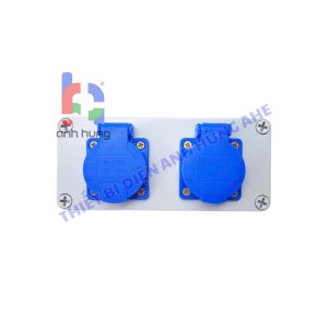 Hộp nguồn ổ cắm điện chống nước nhựa ABS 2 ổ cắm 10A-16A 250V - Hộp nguồn ngoài trời chống nước, kháng bụi chịu va đập | HN0200