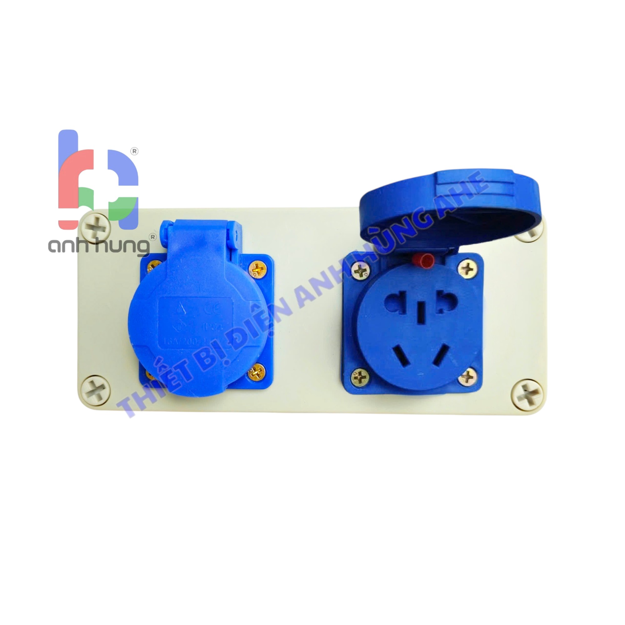 Hộp nguồn ổ cắm điện chống nước nhựa ABS 2 ổ cắm 10A-16A 250V - Hộp nguồn ngoài trời chống nước, kháng bụi chịu va đập | HN0200 - Ảnh 5