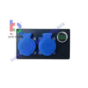 Bộ Chia Nguồn Công Nghiệp 1 Pha 2 Ổ CẮM 10A-16A 250V Đèn báo vôn | HND0202