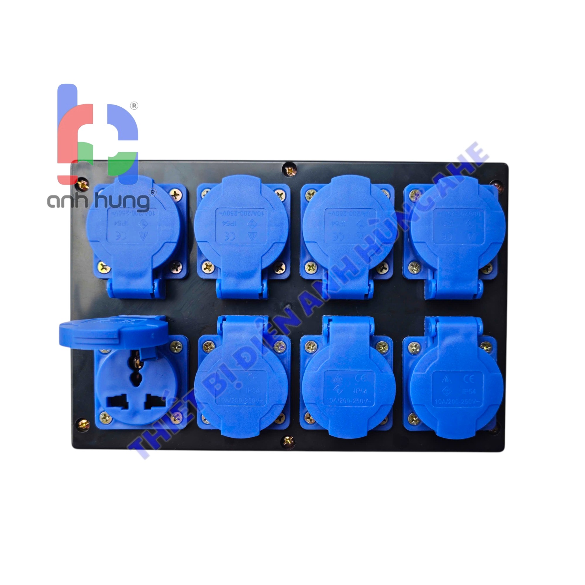 Bộ Chia Nguồn Công Nghiệp 1 Pha 8 Ổ Cắm 10A-16A 250V | HND0800 - Ảnh 4
