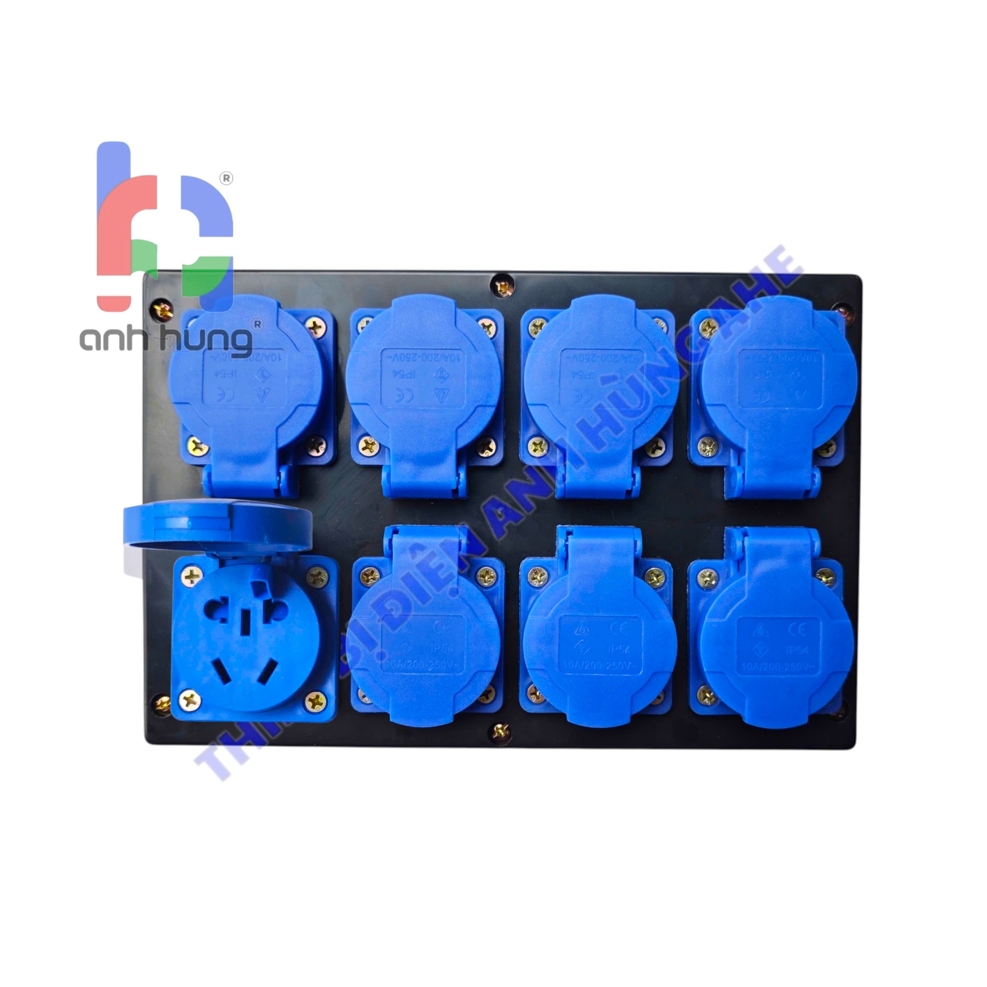 Bộ Chia Nguồn Công Nghiệp 1 Pha 8 Ổ Cắm 10A-16A 250V | HND0800 - Ảnh 5