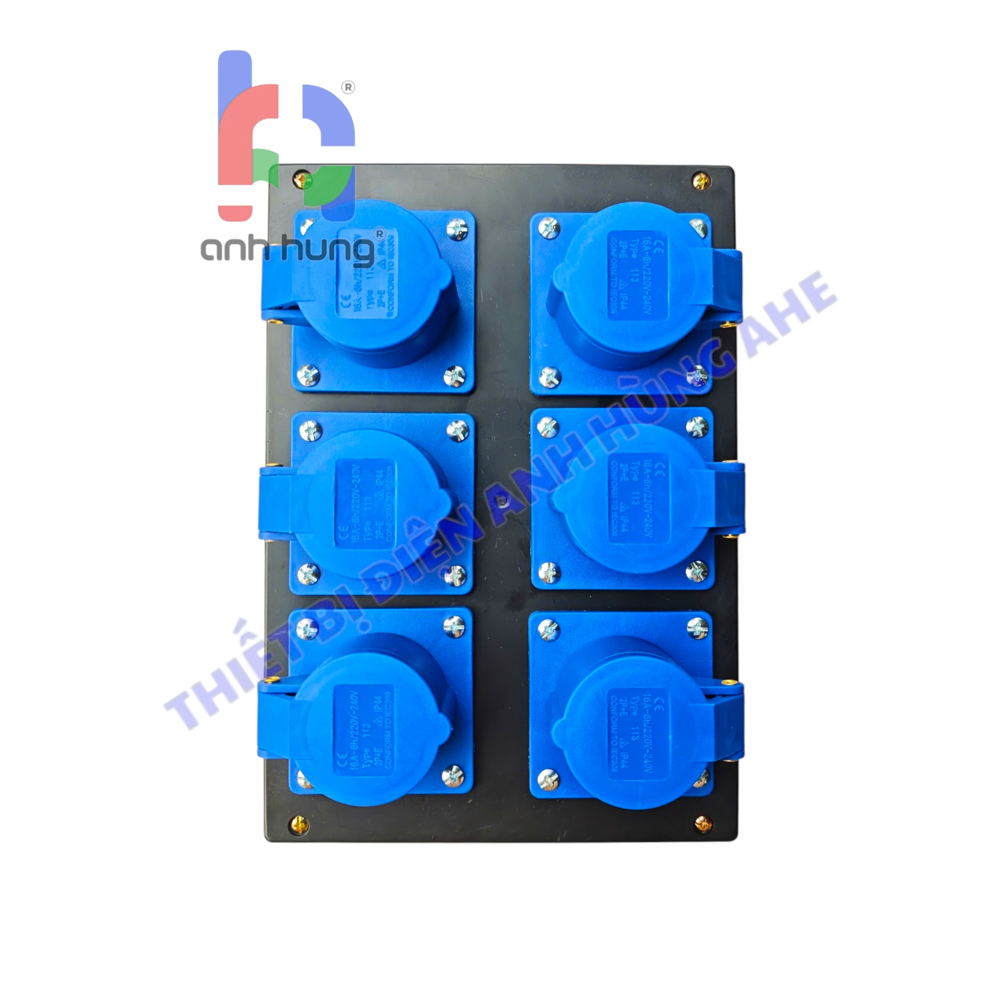 Bộ Chia Nguồn Công Nghiệp 1 Pha 6 Ổ Cắm 3 Chấu 16A 250V | HND3C16.06 - Ảnh 3