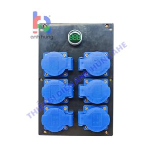 Bộ Chia Nguồn Công Nghiệp 1 Pha 6 Ổ Cắm 10A-16A 250V Đèn báo vôn | HND0602