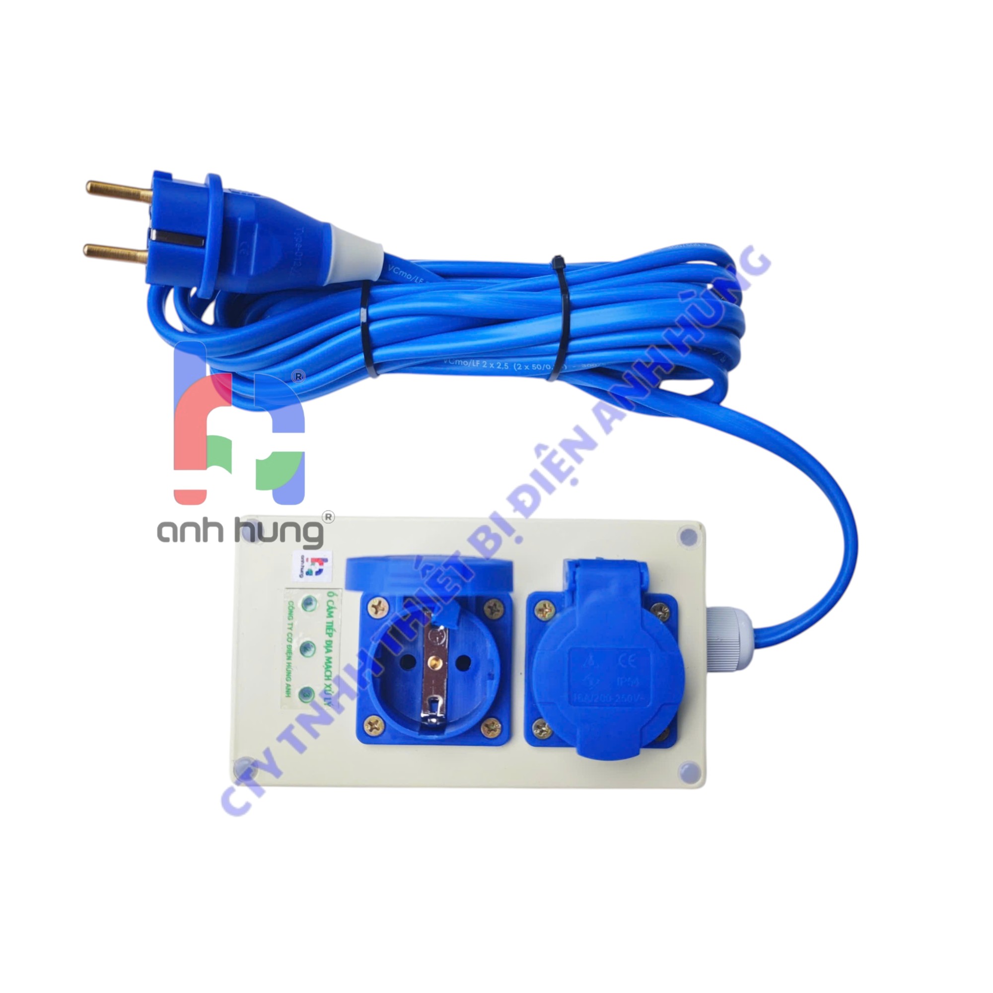 Hộp Nguồn Tiếp Địa Mạch Xử Lý AHE - Ổ Cắm Chống Tê Giật, Triệt Tiêu Điện Rò Cho Máy Tính, Máy In, Tủ Lạnh - Màu Trắng kèm 2 mét dây | AHE-A2.T - Ảnh 2