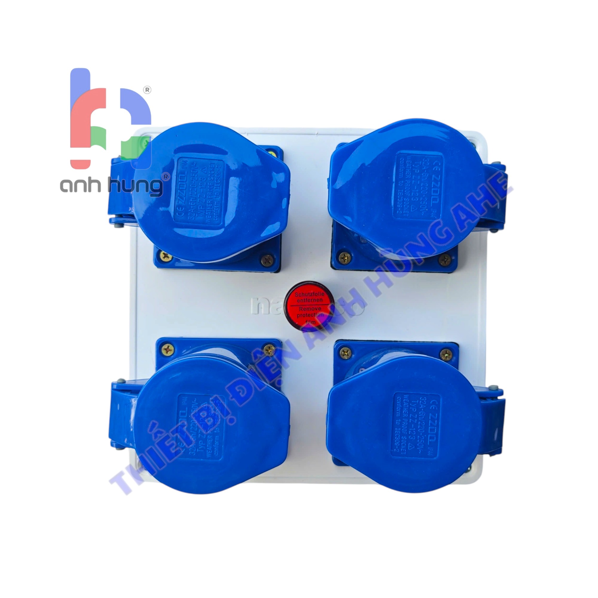 Hộp nguồn thi công công nghiệp 3 chấu 32A đèn báo nguồn - phù hợp cho âm thanh ánh sáng tổ chức sự kiện | HV3C32.0401 - Ảnh 3