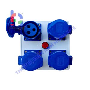 Hộp nguồn thi công công nghiệp 3 chấu 32A đèn báo nguồn - phù hợp cho âm thanh ánh sáng tổ chức sự kiện | HV3C32.0401